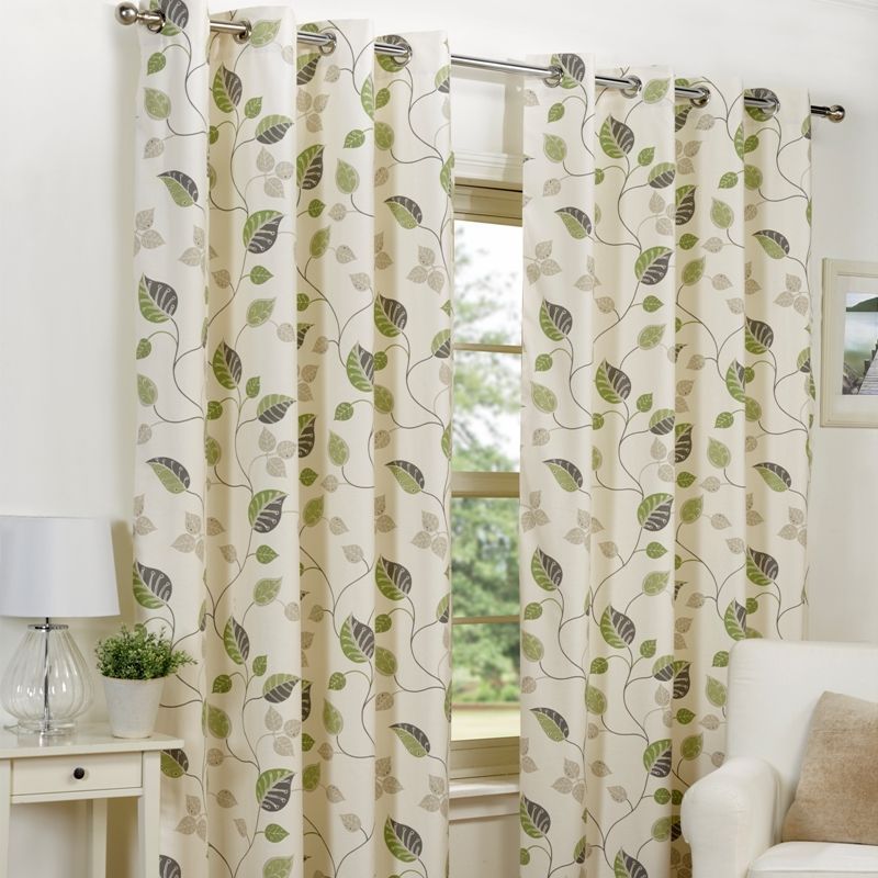 April Curtains (45" Width x 54" Drop) - Green